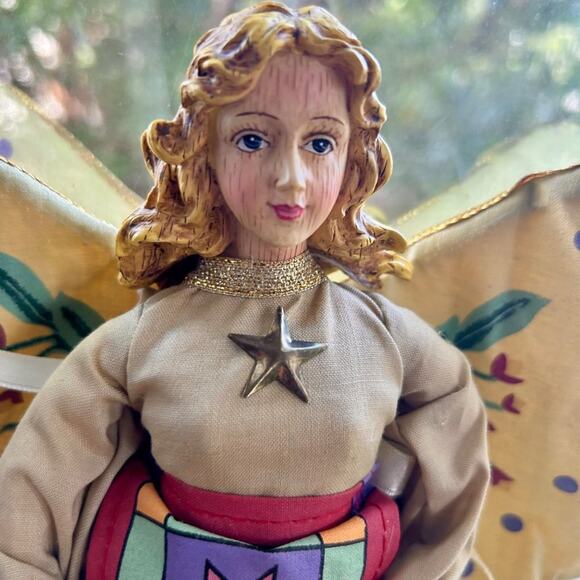 Vintage House of Lloyd Folk Art Christmas Angel Shelf Sitter - Picture 2 of 9